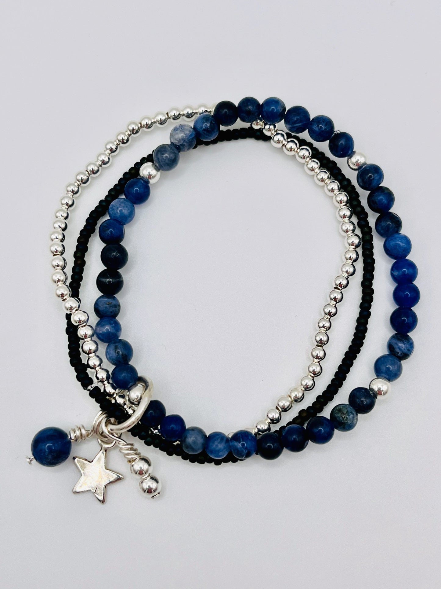 Star stacking beaded bracelet.