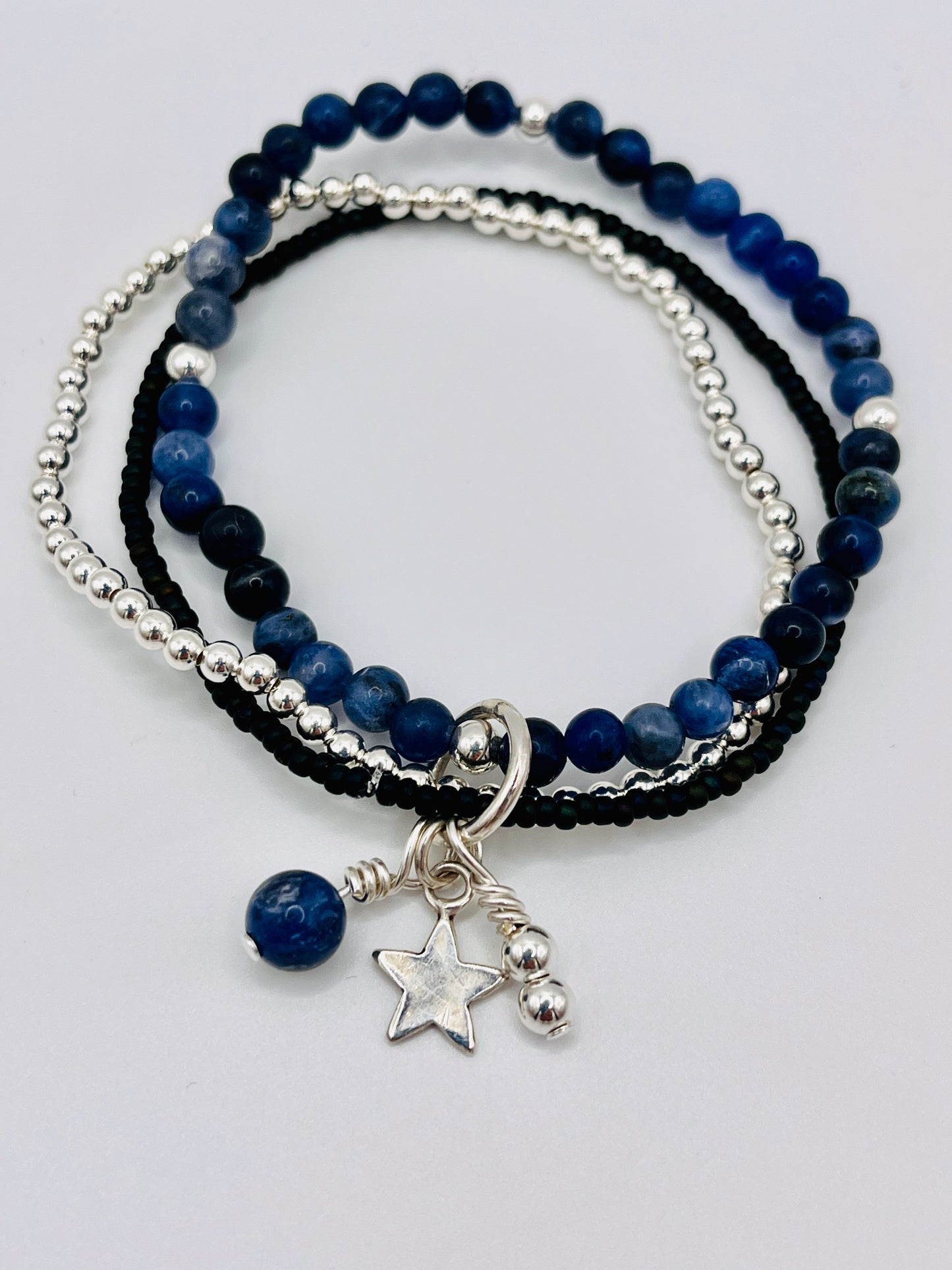 Star stacking beaded bracelet.