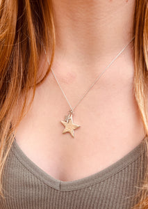 Chunky Silver Star necklace.