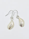 Silver mussel shell earings