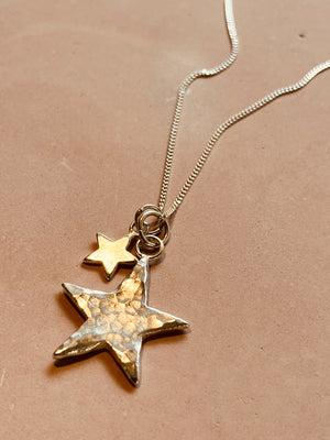 Chunky Silver Star necklace.